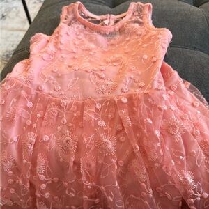 Beautees Pink Lace Detail Dress